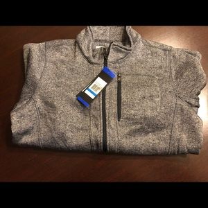 NWT Ladies Zip Up Jacket in Gray Herringbone